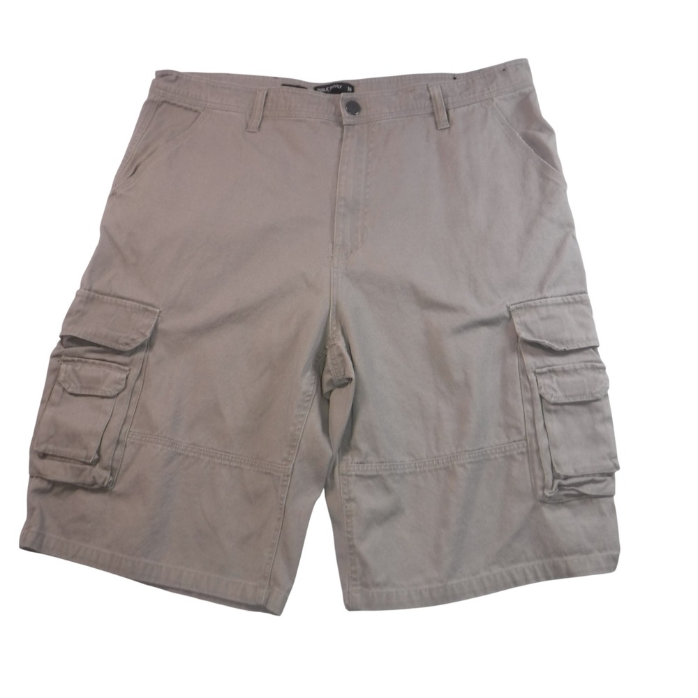 Public Supply NYC Men's 38 Cargo Shorts Tan Khaki Baggy‎ Fit Cotton
